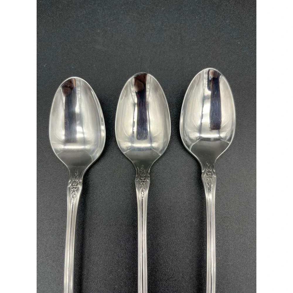 Brahms Stainless Iced Tea Spoons 3 Piece Set Oneida Silver Distinction Plus